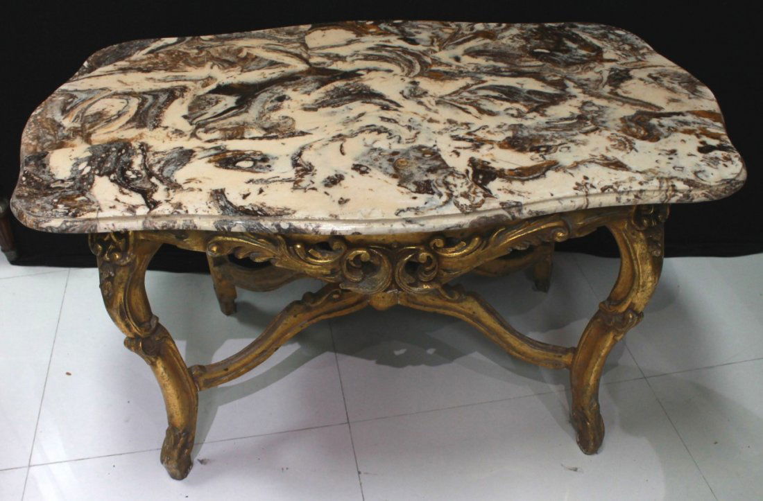 LOUIS STYLE COFFEE TABLE: LOUIS STYLE COFFEE TABLE, MEASURES 24" X 43"X 27"