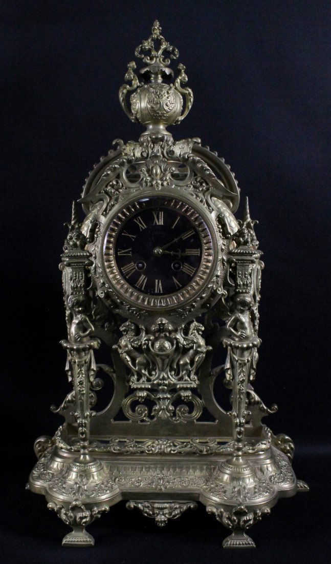 GERMAN BRONZE CLOCK (1 of 5)