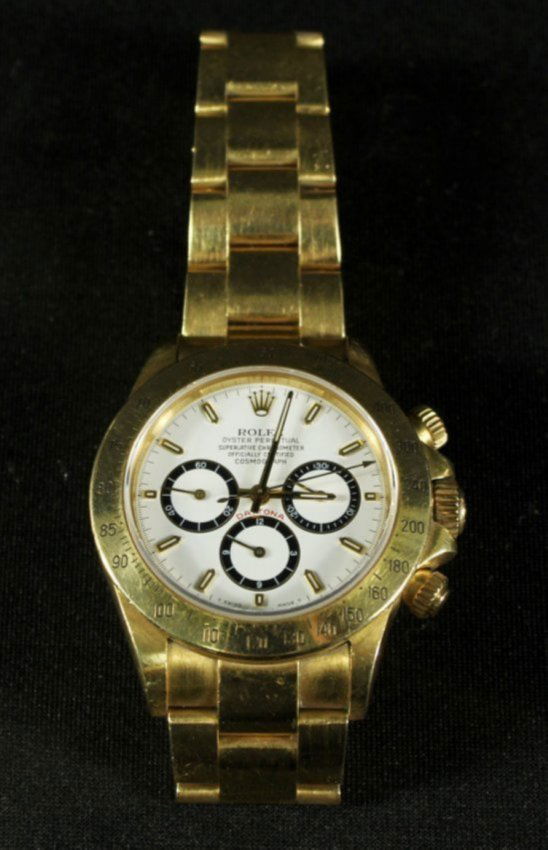 Rolex 18k Yellow Gold Daytona Wristwatch (1 of 9)