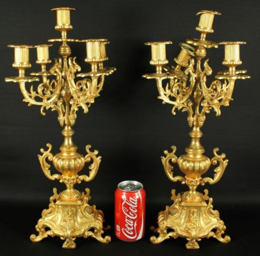 Pair of Bronze Candelabras (1 of 5)