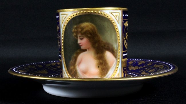 19TH C. ROYAL VIENNA CUP AND SAUCER (1 of 5)