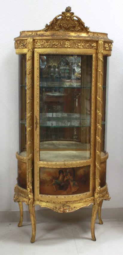 ANTIQUE VERNI MARTIN STYLE VITRINE CABINET (1 of 9)