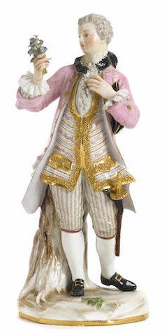 19TH C. MEISSEN FIGURE OF MAN (1 of 3)
