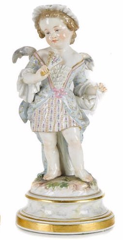 LATE 19TH C. MEISSEN PORCELAIN FIGURE OF PUTTI (1 of 1)
