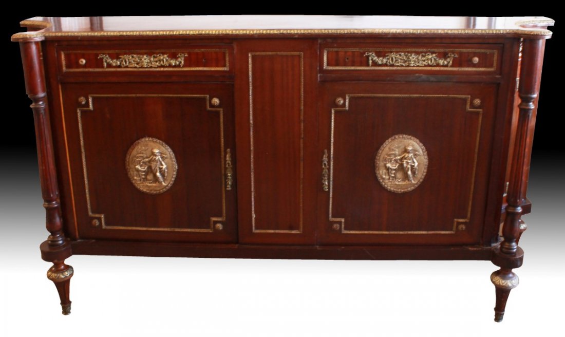 LATE 19TH C FRENCH STYLE SIDEBOARD CABINETS (1 of 6)