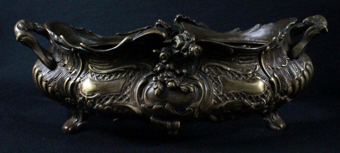 ANTIQUE FRENCH LOUIS XV STYLE BRONZE FINISH METAL (1 of 10)