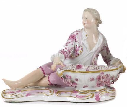 19TH C. MEISSEN PORCELAIN FIGURAL SWEET MEAT DISH (1 of 1)