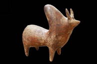 Amlash terracotta bull rhyton, 10th-8th century b.c.,