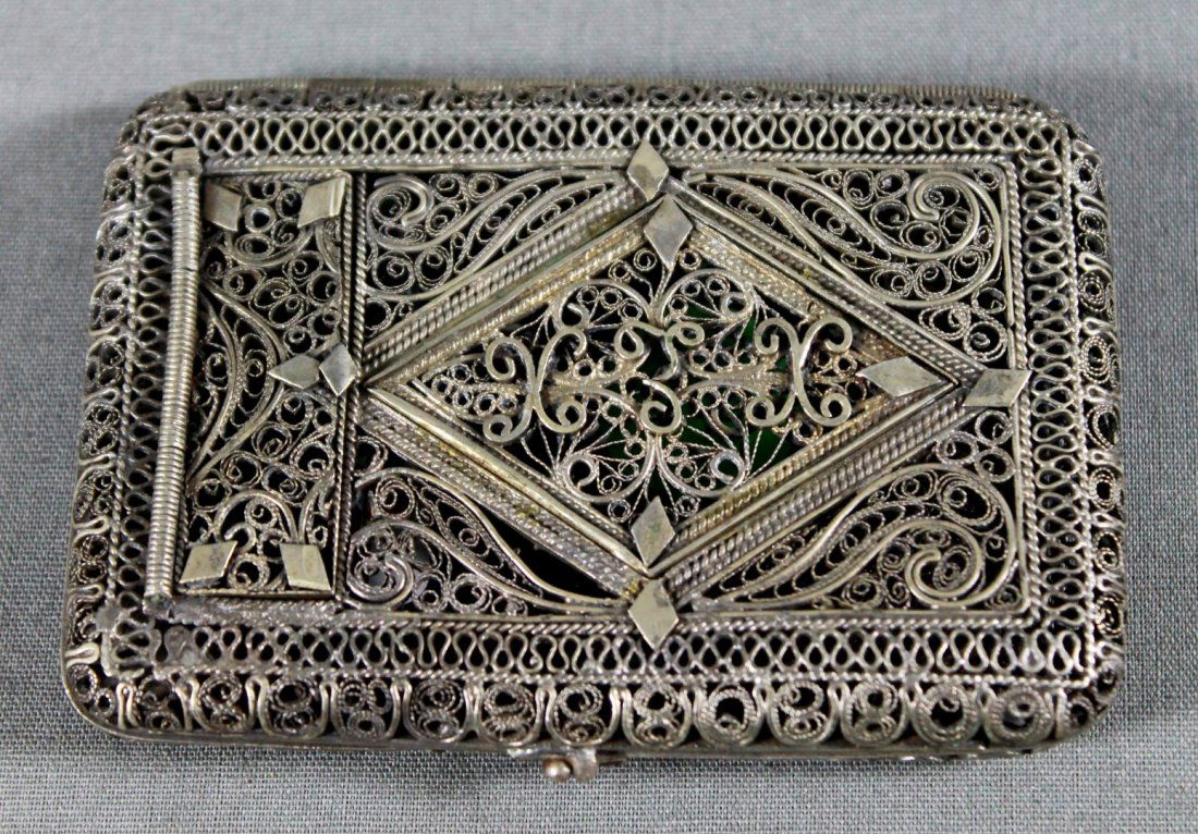 GERMAN SILVER OPENWORKED CIGARETTE CASE (1 of 4)
