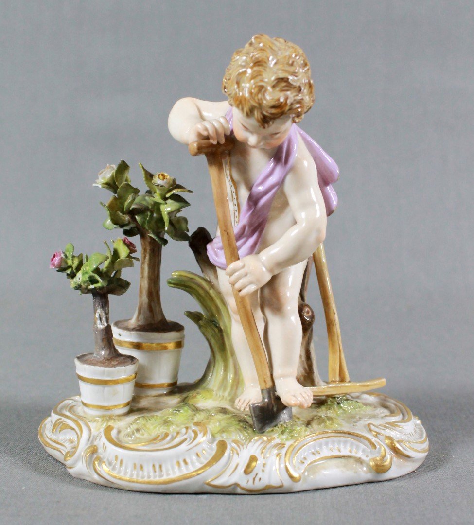 19th C. Meissen Gardener (1 of 4)