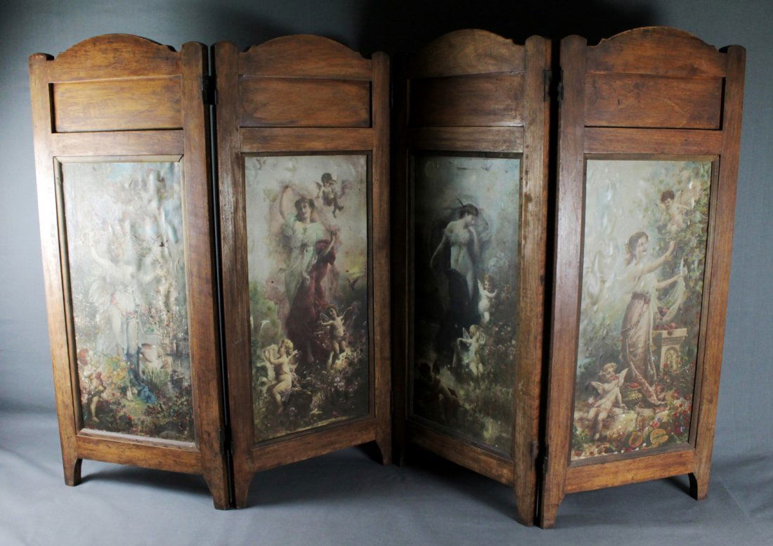 4 PANEL VICTORIAN STYLE TABLESCREEN (1 of 5)
