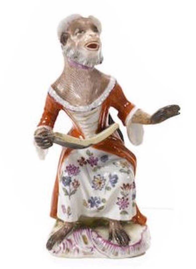 GERMAN PORCELAIN MONEY BAND FIGURE (1 of 1)