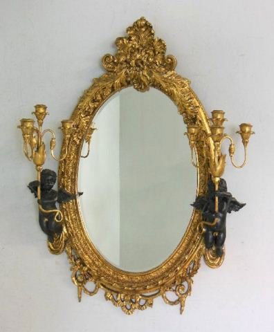 French style heavily carved mirror (1 of 4)