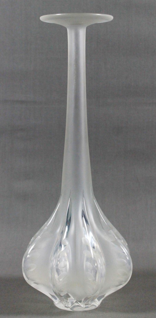 Mid 20th C. Lalique Crystal Vase (1 of 3)