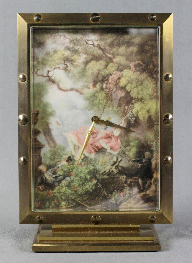 BRONZE LUXOR DESK CLOCK (1 of 4)