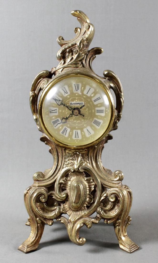 BRONZE RENAISSANCE ELECTRIC CLOCK (1 of 3)