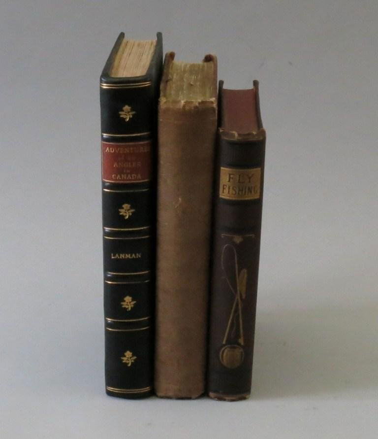 Three Early Angling Books on Maine and Canada: Fly-Fishing in Maine Lakes by Charles. W, Stevens, 1885, 217 pages, engravings. Hinges sprung, edge wear and partial looseness to title page, Good; Salmon-Fishing in Canada by Col. Sir James Edward Al