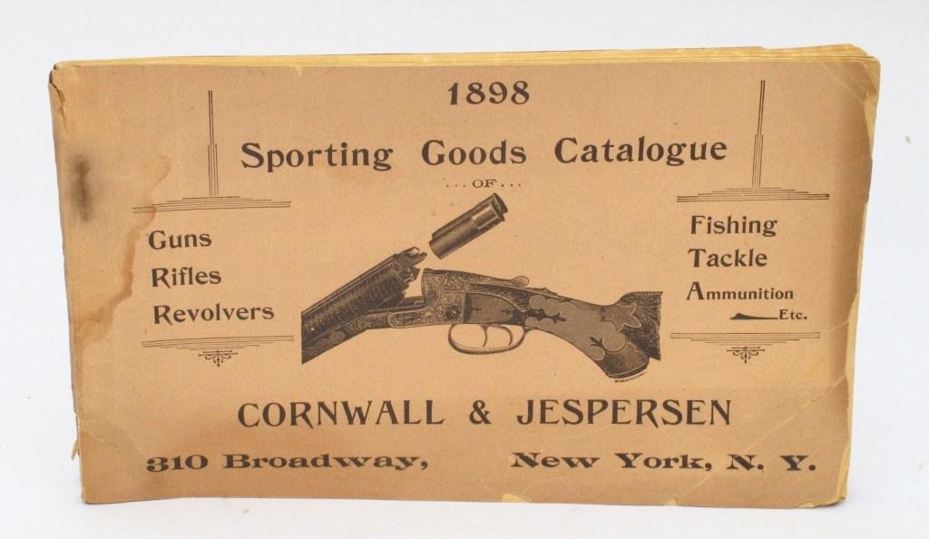 Very Scarce 1898 Cornwall & Jespersen Sporting Goods: Early catalog from this New York City based company contains 114 pages and illustrated in b&w showing a general line of fishing, hunting and camping equipment. In Good condition with last few pages wi