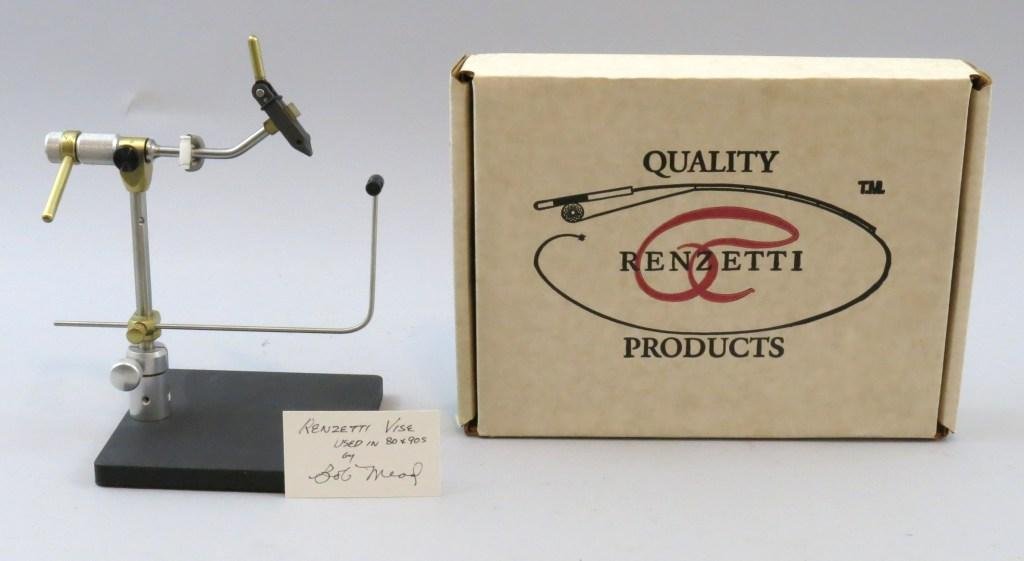 Realistic Fly Tyer, Bob Mead's Personal Fly Tying Vise: Known for his signature fly, "The Praying Mantis", Mr. Mead over the years has developed over 40 realistic fly patterns and has many awards to his credit, written numerous magazine articles and Introd