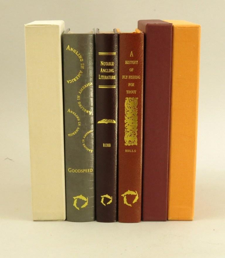 Three Books on Angling History and Literature: A History of Fly Fishing for Trout by John W. Hills, 1995; Notable Angling Literature by James Robb, 1995, limited 500 numbered copies, of which this is number 257; Angling in America by Charles E. Go