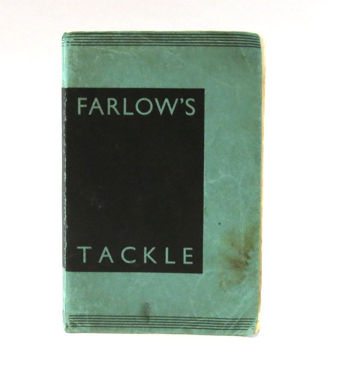 Farlow Fishing Tackle Catalog: No date (early 1930's, unpaginated pages, black and white drawings, photographs, color plates of lures and flies. Small dog-eared right top corner of cover and a few pages, edge wear overall Very Good
