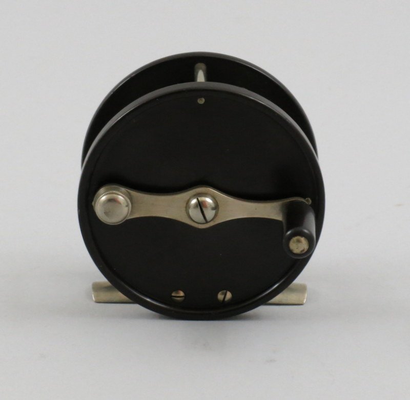 Montague German Silver & Hard Rubber 100 yd. Fly Reel (1 of 3)