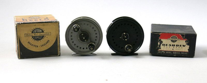 Pair of J.W. Young Boxed Salmon Reels (1 of 5)