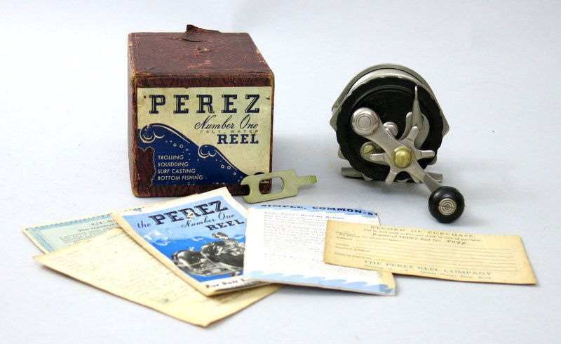 Perez #1 German Silver Free Spool Reel (1 of 4)