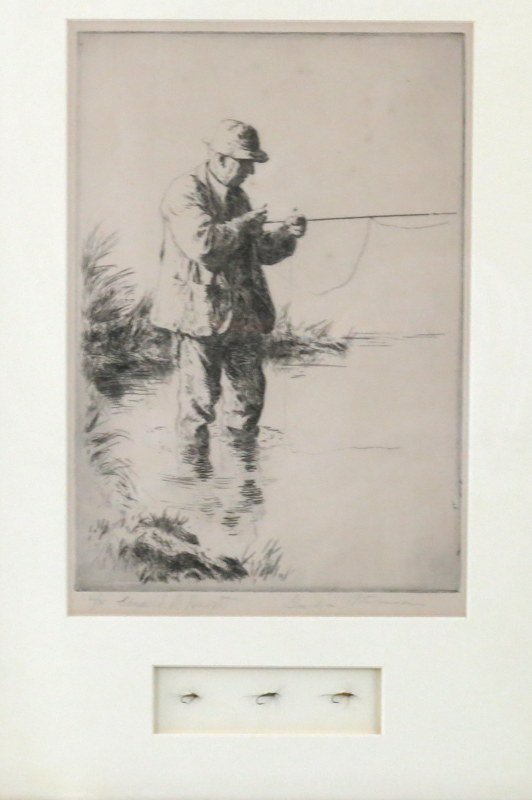 Etching of Edward R. Hewitt by Gordon Stevenson (1 of 3)