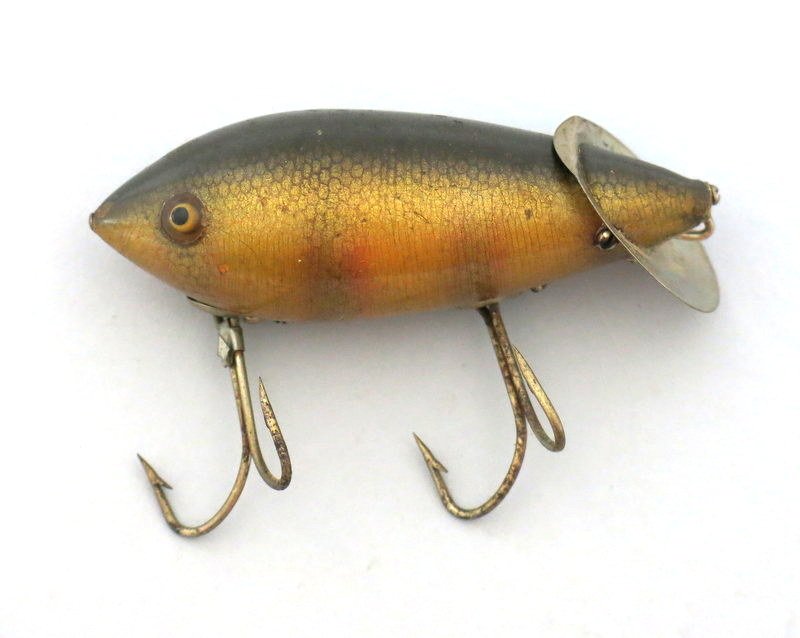 Early Heddon Pike Scale 3 1/4" Crab Wiggler (1 of 4)