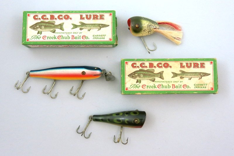 Group of Three Creek Chub Baits (1 of 5)