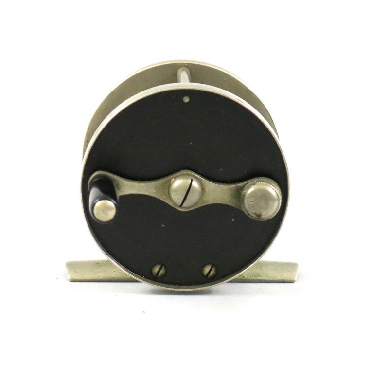 60 Yd. German Silver and Hard Rubber Montague Fly Reel (1 of 3)