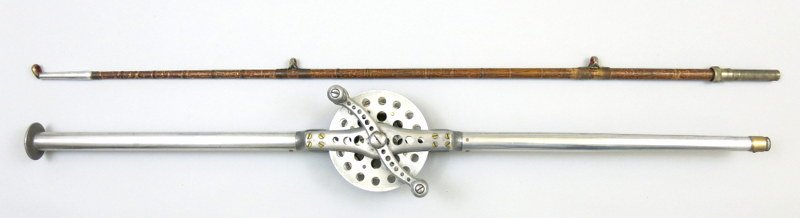 Early Hand Made Combination Aluminum Casting Rod/Reel (1 of 4)