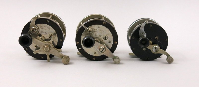 Group of Three Ocean City Free Spool Saltwater Reels (1 of 3)