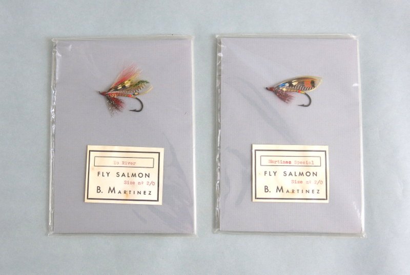Two Salmon Flies by B. (Belarmino) Martinez (1 of 3)