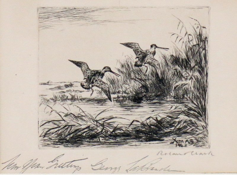 Christmas Etching by Roland Clark to George Labranche (1 of 3)