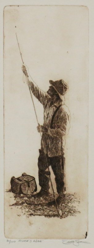 Brett Smith Etching "River's Edge" (1 of 3)