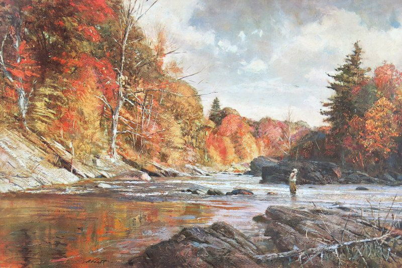 "Fall Fishing" by Robert K. Abbett (1 of 3)