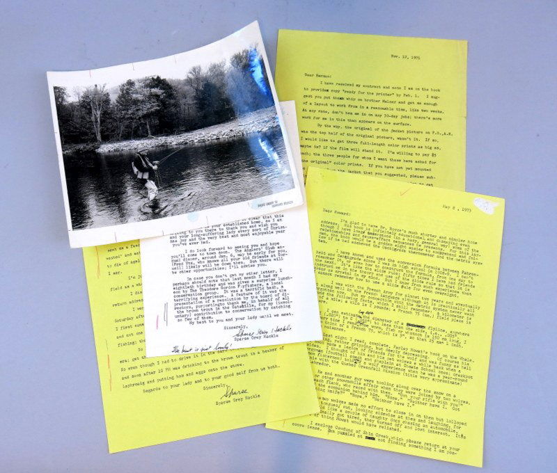 Four Signed Letters & Photograph of Sparse Grey Hackle (1 of 7)