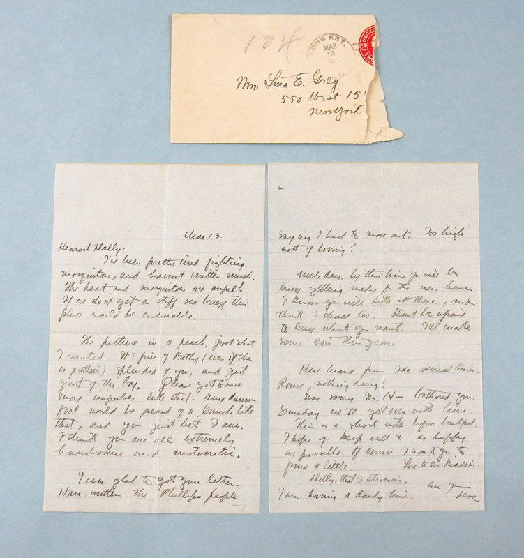 Two Letters from Zane Grey to His Wife, Dolly (1 of 4)