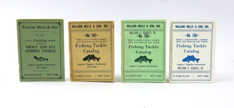 Four William Mills Fishing Tackle Catalogs 1934-1939 (1 of 2)