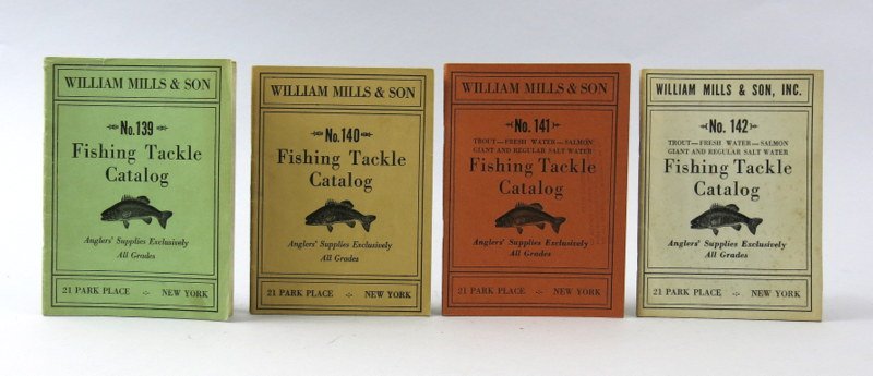 Four William Mills Fishing Tackle Catalogs 1939-1942 (1 of 2)
