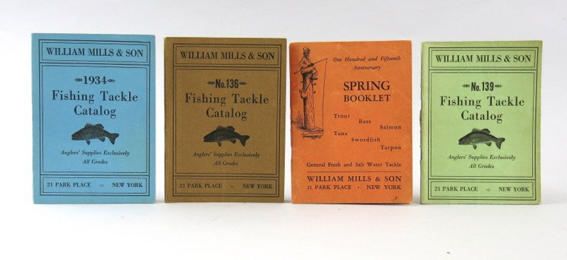 Four William Mills Fishing Tackle Catalogs 1934-1939 (1 of 2)