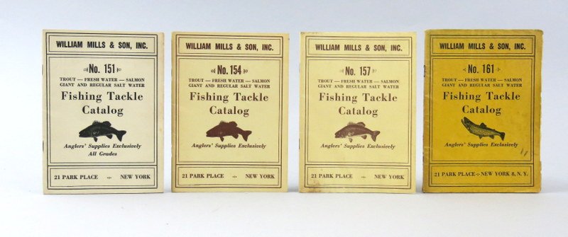 Four William Mills Fishing Tackle Catalogs 1951-1961 (1 of 2)