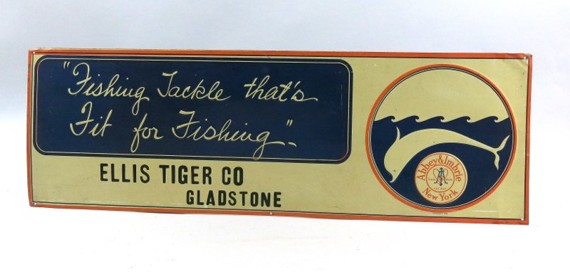 1912 Abbey & Imbrie Metal Advertising Sign (1 of 3)