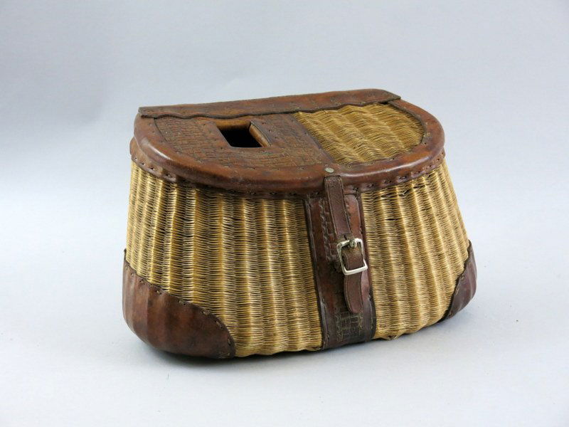 Rare Joseph Schnell French Weave Fishing Creel (1 of 4)