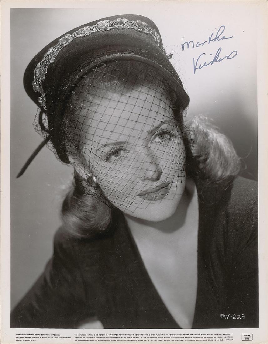 Martha Vickers Signed Photograph: American model and actress (1925-1971) whose first film role was a small uncredited part in Frankenstein Meets the Wolf Man. Vintage glossy 8 x 10.25 Warner Bros. publicity photo of Vickers as Carmen