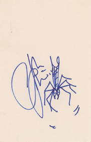 The Who: John Entwistle Signed Sketch (1 of 1)