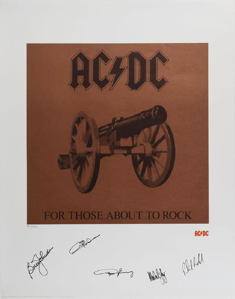 Ac/dc Signed Artist's Proof Lithograph
