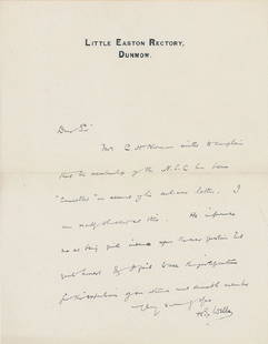 H. G. Wells: Four ALSs, signed "H. G. Wells," ranging in size from 4.5 x 3.5 to 7 x 9, dated from 1903 to 1932 (two undated). Letters are all to John Henderson, Secretary of the National Liberal Club, regarding in